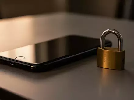 Symbolbild: Smartphone und Vorhängeschloss - Foto: über boerse-global.de