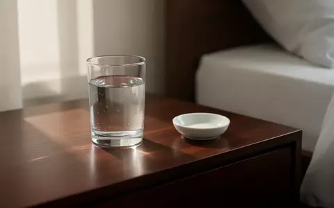 Ein Glas Wasser auf einem Nachttisch in einem ruhigen, hellen Raum. - Foto: über boerse-global.de