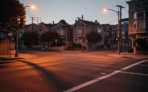 Eine menschenleere Straßenkreuzung im Stadtteil Outer Richmond in San Francisco bei nächtlicher Beleuchtung. - Foto: über boerse-global.de