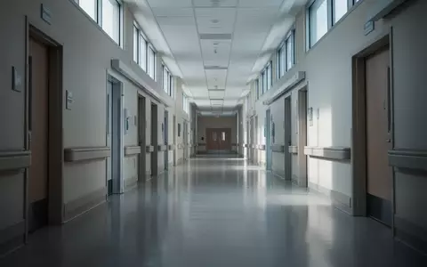 Ein leerer, steriler Klinikflur mit kühlem Lichteinfall, der die angespannte Atmosphäre im Gesundheitswesen unterstreicht. - Foto: über boerse-global.de