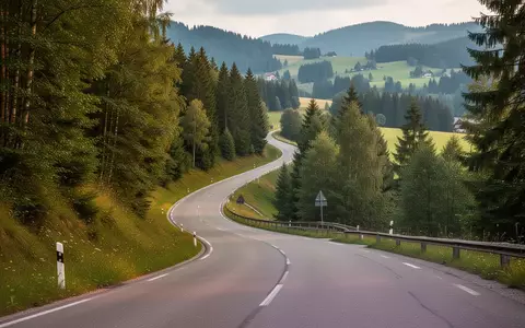 Eine steil ansteigende, kurvige Asphaltstraße in einem bewaldeten Mittelgebirge bei spätsommerlichem Tageslicht. - Foto: über boerse-global.de
