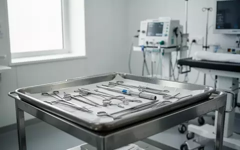 Ein steriler Operationssaal mit medizinischen Instrumenten auf einem Edelstahltisch bei natürlichem Lichteinfall. - Foto: über boerse-global.de