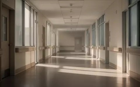 Ein ruhiger, leerer Krankenhausflur mit einfallendem Tageslicht und minimalistischer Architektur. - Foto: über boerse-global.de