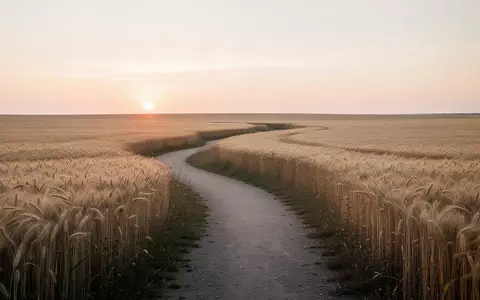 Ein sonnenbeschienener Feldweg in einer goldenen Weizenlandschaft bei Sonnenuntergang. - Foto: über boerse-global.de