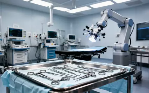 Moderne, sterile Operationsumgebung mit hochwertigen chirurgischen Instrumenten und robotergestützter Medizintechnik. - Foto: über boerse-global.de