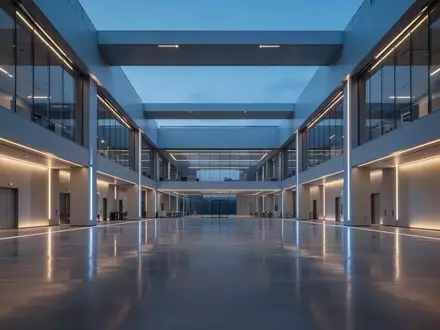 Ein weitläufiger, moderner Forschungsraum mit minimalistischer Architektur und stimmungsvoller Beleuchtung. - Foto: über boerse-global.de
