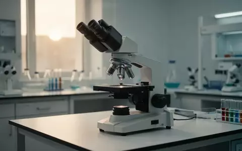 Ein modernes medizinisches Labor mit einem Mikroskop in einer sterilen, hellen Umgebung ohne Personen. - Foto: über boerse-global.de