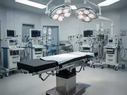 Ein steriler, moderner Operationssaal in einer Klinik mit medizinischen Geräten im Hintergrund. - Foto: über boerse-global.de