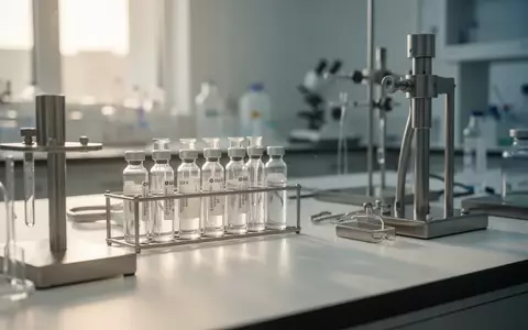 Moderne medizinische Laborausstattung mit Glasvögeln und sterilen Geräten in natürlichem Licht. - Foto: über boerse-global.de