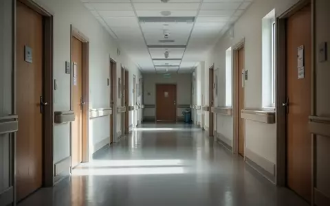 Ein leerer, steril wirkender Krankenhausflur mit geschlossenen Türen und einfallendem Tageslicht. - Foto: über boerse-global.de