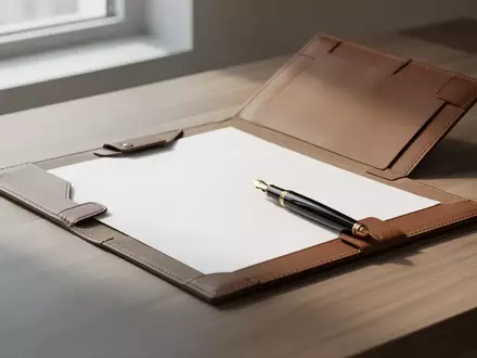 Ein offener Arbeitsvertrag mit einem Füllfederhalter auf einem minimalistischen Schreibtisch bei natürlichem Licht. - Foto: über boerse-global.de