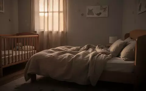 Ein ruhig eingerichtetes Kinderzimmer mit einem leeren Holzbett im sanften Morgenlicht. - Foto: über boerse-global.de