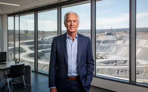 Ein leitender Angestellter in einem modernen Büro mit Blick auf eine Silbermine im Hintergrund. - Foto: über boerse-global.de