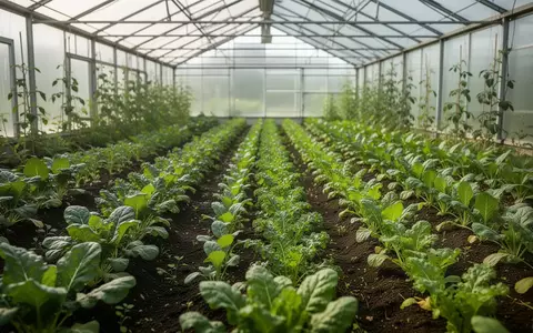 Innenansicht eines Gewächshauses mit Pflanzenreihen in der landwirtschaftlichen Forschung. - Foto: über boerse-global.de