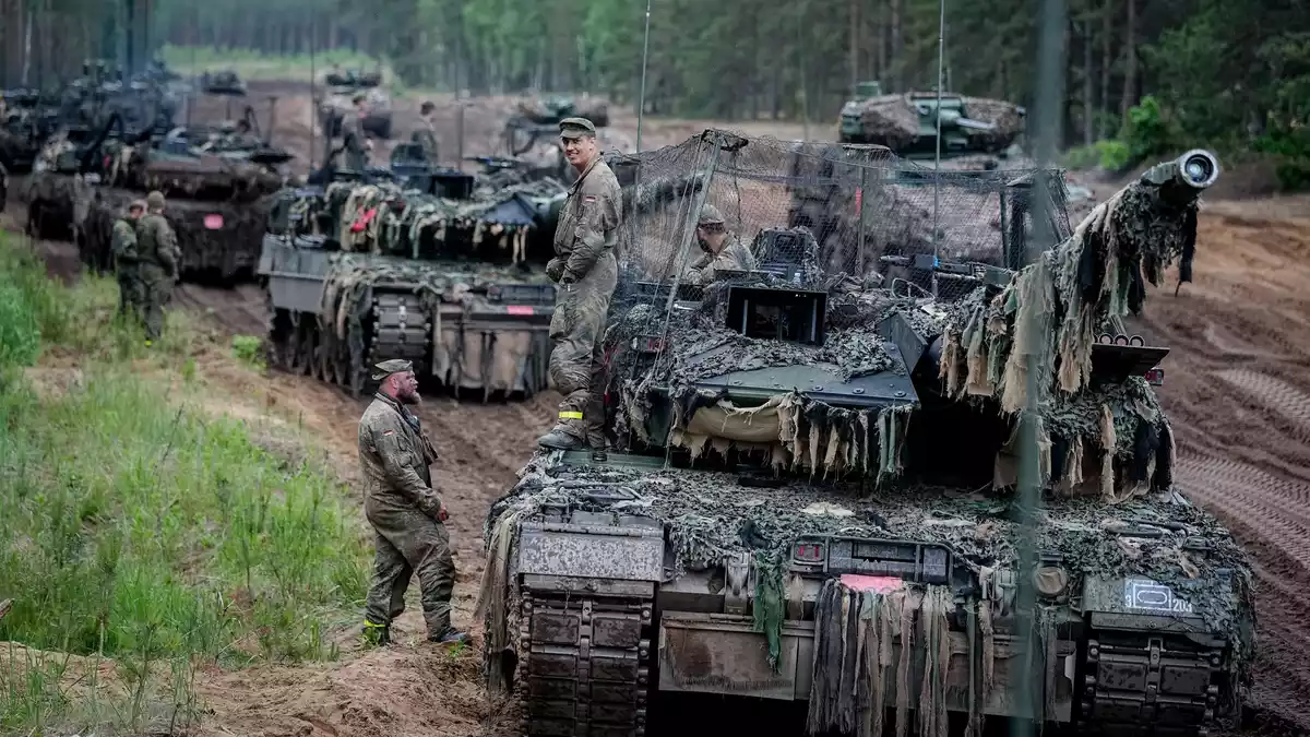 Panzerbrigade 45 bei einer Übung in Litauen - Bild: Kay Nietfeld/dpa