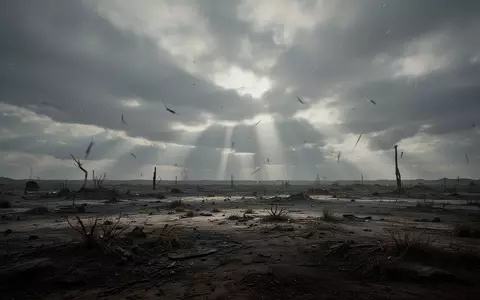 Eine abstrakte, dramatische Landschaft unter einem wechselhaften Himmel, die gesellschaftliche Spannungen symbolisiert. - Foto: über boerse-global.de