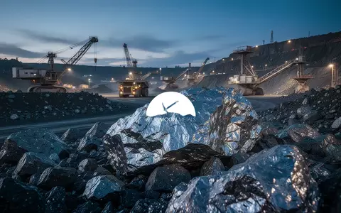 Abstrakte Darstellung einer modernen Bergbaustätte in bläulichem Licht zur Symbolisierung von Rohstoffprojekten. - Foto: über boerse-global.de