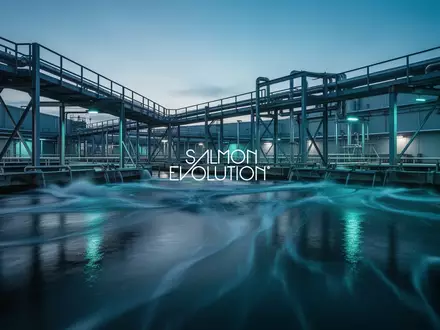 Moderne Aquakulturanlage in einer kühlen, atmosphärischen Lichtstimmung mit Fokus auf industrielle Strukturen. - Foto: über boerse-global.de