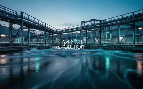 Moderne Aquakulturanlage in einer kühlen, atmosphärischen Lichtstimmung mit Fokus auf industrielle Strukturen. - Foto: über boerse-global.de