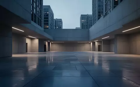 Ein leerer, minimalistisch gestalteter Stadtplatz in der Dämmerung mit klaren architektonischen Linien und ohne Werbeflächen. - Foto: über boerse-global.de