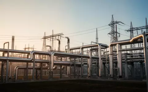 Moderne Industrieanlage für Energieinfrastruktur im goldenen Licht der Abenddämmerung. - Foto: über boerse-global.de