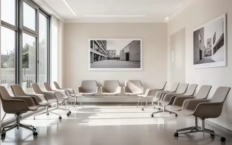 Ein heller, moderner Wartebereich in einer medizinischen Einrichtung mit Tageslicht und leeren Sitzgelegenheiten. - Foto: über boerse-global.de