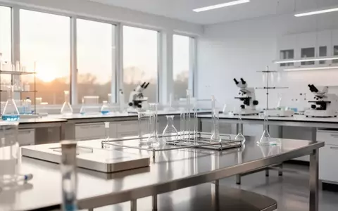 Ein minimalistisch gestaltetes, steriles medizinisches Labor bei natürlichem Tageslicht ohne Personen oder Geräte. - Foto: über boerse-global.de