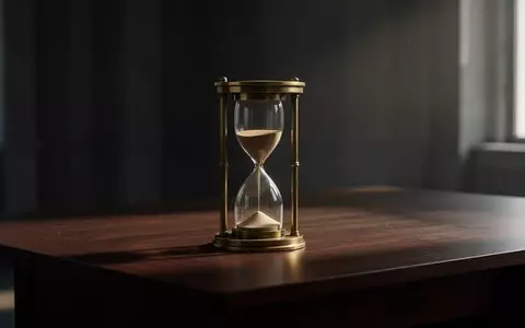 Eine Sanduhr auf einem dunklen Holztisch als Symbol für die langfristigen Auswirkungen von Zahlungsrückständen auf die Kreditwürdigkeit. - Foto: über boerse-global.de