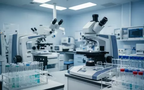 Ein modernes, steriles medizinisches Labor mit hochpräzisen Analysegeräten in einer hellen, professionellen Umgebung. - Foto: über boerse-global.de