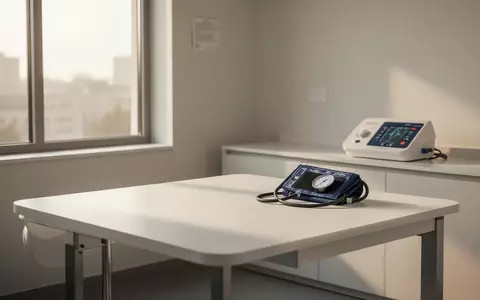 Ein minimalistischer, heller Behandlungsraum mit medizinischen Messgeräten in einer ruhigen, klinischen Umgebung. - Foto: über boerse-global.de
