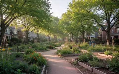 Ein sonniger Park mit Spazierwegen und grĂĽnen Pflanzen als Symbol fĂĽr einen aktiven Lebensstil im Alter. - Foto: ĂĽber boerse-global.de
