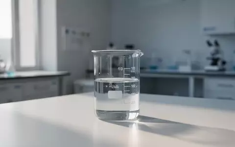 Ein steriler Labortisch mit einem Glasgefäß in einer hellen, modernen medizinischen Forschungseinrichtung. - Foto: über boerse-global.de
