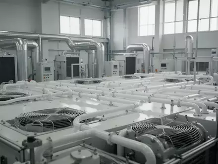 Saubere, moderne industrielle Produktionsumgebung in einer Fertigungsanlage mit Fokus auf Kühl- und Infrastrukturtechnik. - Foto: über boerse-global.de