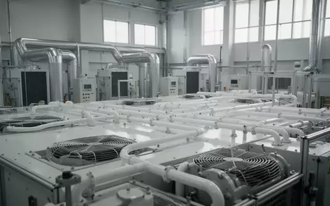 Saubere, moderne industrielle Produktionsumgebung in einer Fertigungsanlage mit Fokus auf Kühl- und Infrastrukturtechnik. - Foto: über boerse-global.de