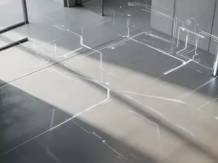 Abstrakte Innenarchitektur mit minimalistischen Linien und weichem Lichteinfall in einem modernen Raum. - Foto: über boerse-global.de
