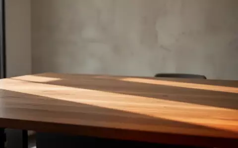 Ein minimalistischer Arbeitsplatz mit hellem Holzschreibtisch und weichem Lichteinfall in einem ruhigen Raum. - Foto: über boerse-global.de