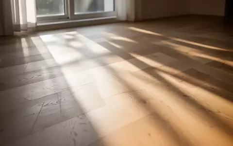Natürliches Sonnenlicht, das durch ein Fenster auf einen Holzboden fällt und Licht- und Schattenmuster erzeugt. - Foto: über boerse-global.de