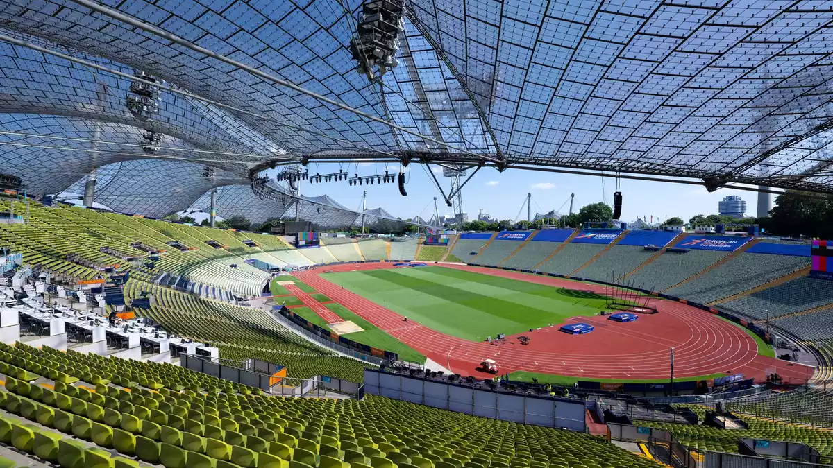 Die European Championships sorgten 2022 für große Begeisterung im Münchner Olympiastadion. Nun findet 2031 eine WM in der bayerischen Landeshauptstadt statt. (Archivbild) - Bild: Sven Hoppe/dpa