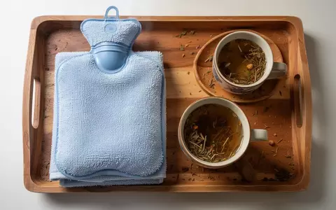 Symbolbild: Wärmflasche, Handtuch und Kräutertee - Foto: über boerse-global.de