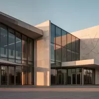 Die modernisierte Fassade der Stadthalle Karlsruhe mit klaren architektonischen Linien und großen Glasflächen. - Foto: über boerse-global.de