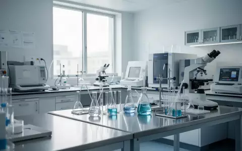 Ein modernes, steriles klinisches Forschungslabor mit wissenschaftlichen Analysegeräten bei Tageslicht. - Foto: über boerse-global.de