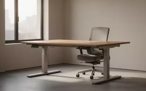 Ein minimalistisch gestalteter, heller Büroarbeitsplatz mit einem höhenverstellbaren Schreibtisch und ergonomischem Stuhl. - Foto: über boerse-global.de