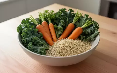 Eine Schüssel mit frischem Gemüse und Vollkornprodukten auf einem Holztisch als Symbol für gesunde Ernährung. - Foto: über boerse-global.de