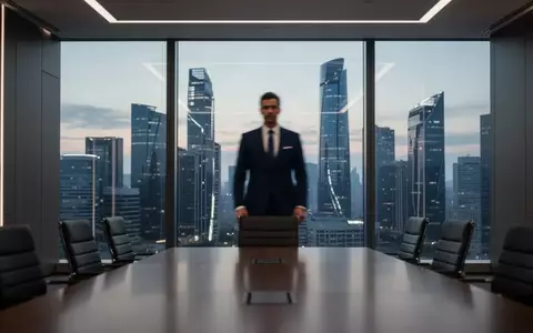 Ein modern eingerichteter Konferenzraum mit Blick auf eine Skyline bei Dämmerung, symbolisch für strategische Unternehmensführung. - Foto: über boerse-global.de
