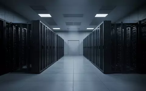 Leere, modern gestaltete Serverräume mit dunklen Racks in einer minimalistischen Architektur. - Foto: über boerse-global.de