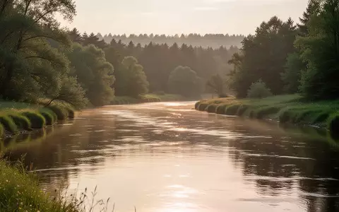 Ein ruhiger Flusslauf in einer grünen Landschaft in Rheinland-Pfalz bei Sonnenlicht. - Foto: über boerse-global.de
