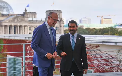 Friedrich Merz und Ali al-Zaidi am 15.09.2026 - Foto: via dts Nachrichtenagentur