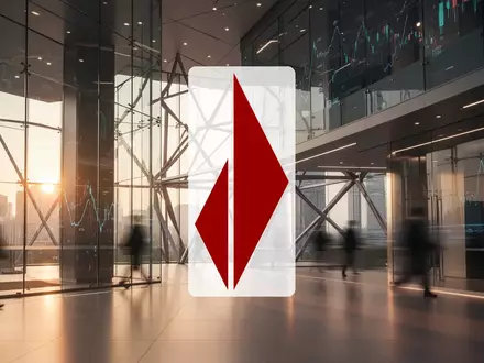 Moderne, minimalistische Bankarchitektur mit Fokus auf Glas- und Stahlelementen in atmosphärischem Licht. - Foto: über boerse-global.de