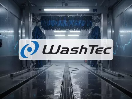 Industrielle Waschanlage in einer stimmungsvollen, minimalistischen Umgebung mit kühler Beleuchtung. - Foto: über boerse-global.de