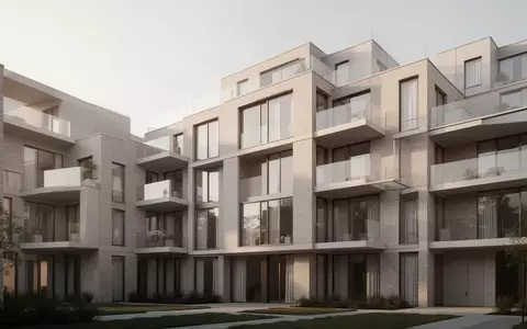 Moderne Fassade eines Wohngebäudes mit klaren architektonischen Linien und Balkonen bei Tageslicht. - Foto: über boerse-global.de